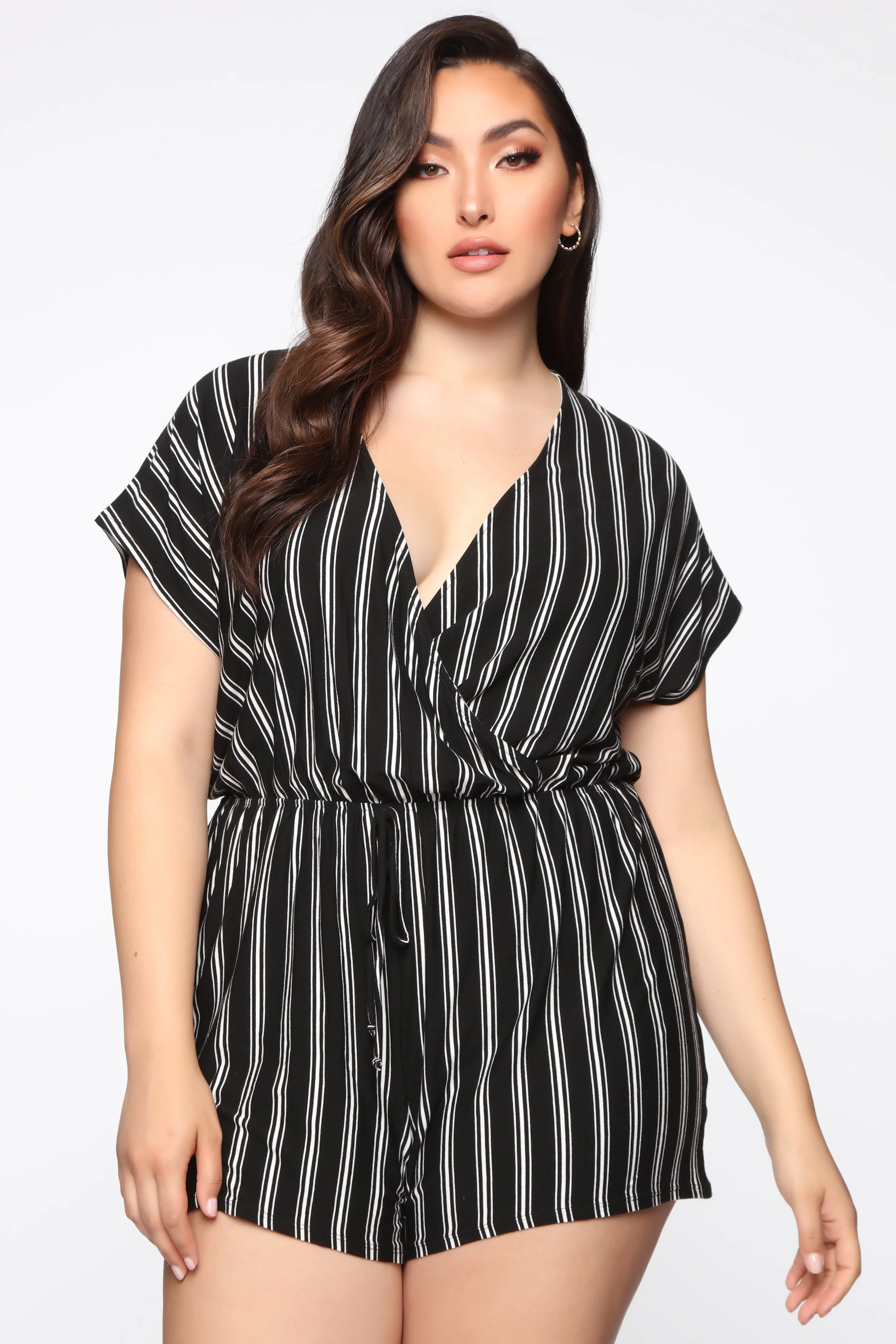 Ain't It Fun Striped Romper - Black/White