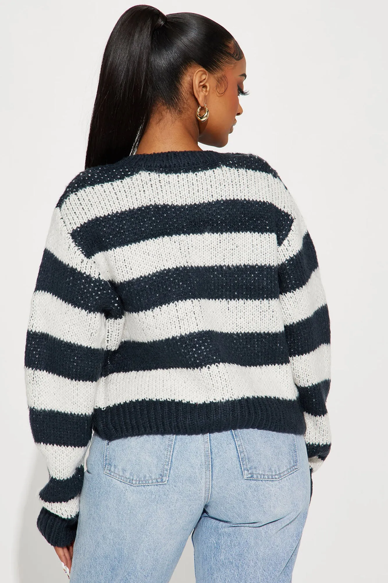 All The Feels Striped Cardigan - Off White