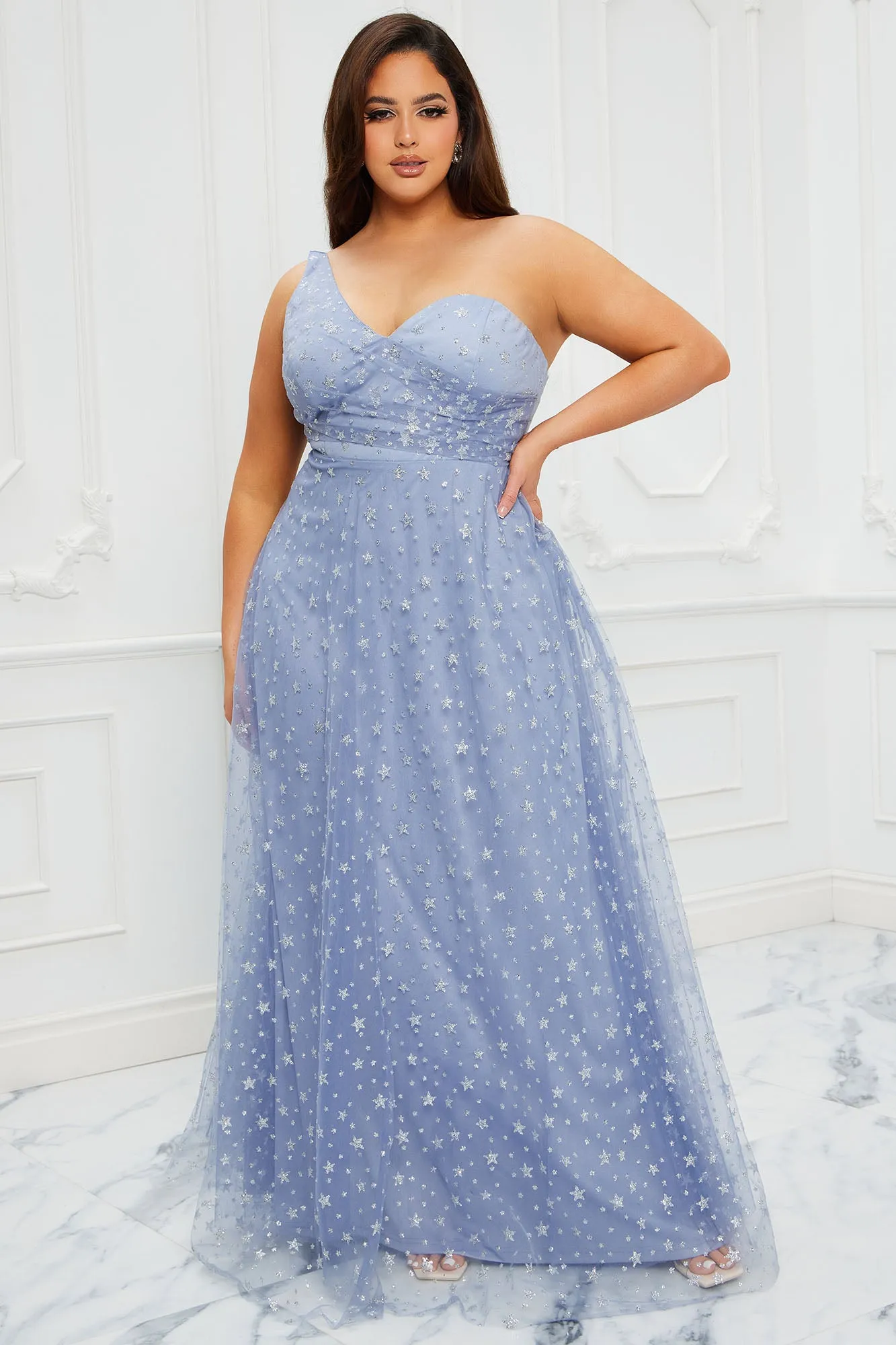 All The Stars Tulle Maxi Dress - Light Blue