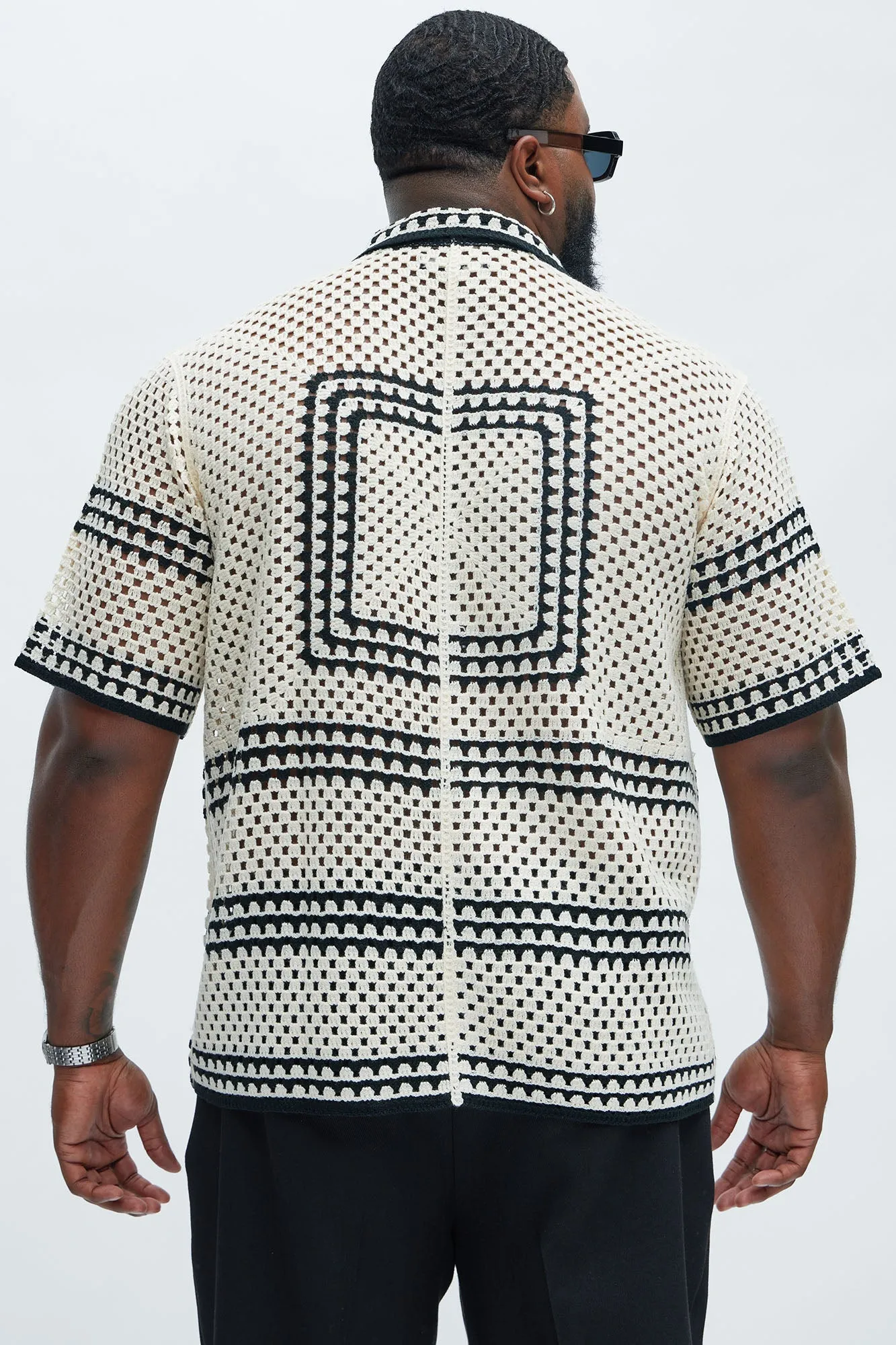 Allston Crochet Knit Shirt - Off White