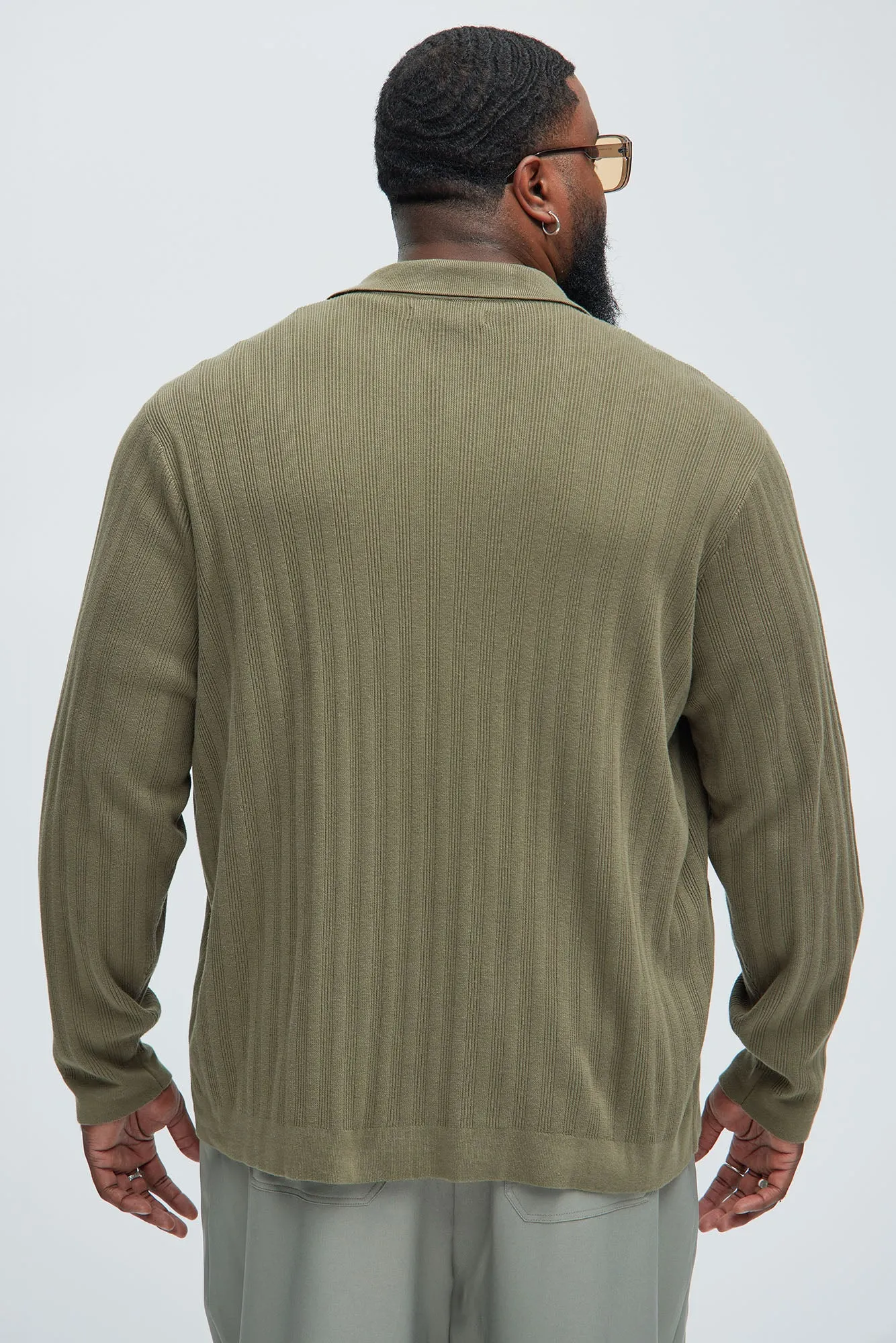 Always Knew Polo Cardigan - Olive