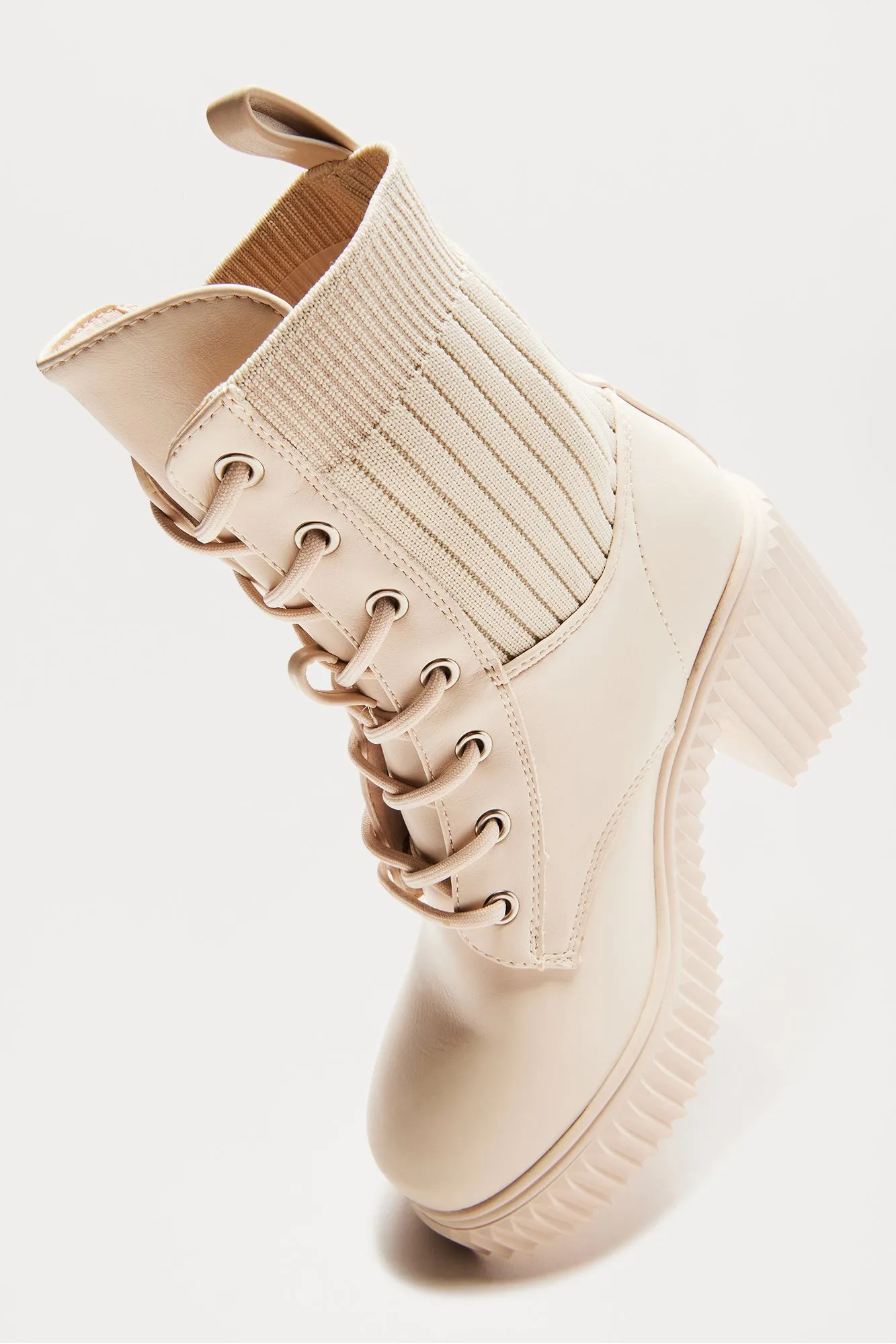 Ander Lace Up Booties - Ivory