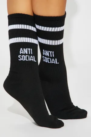 Anti Social 2 Pack Sock Set - Black/combo