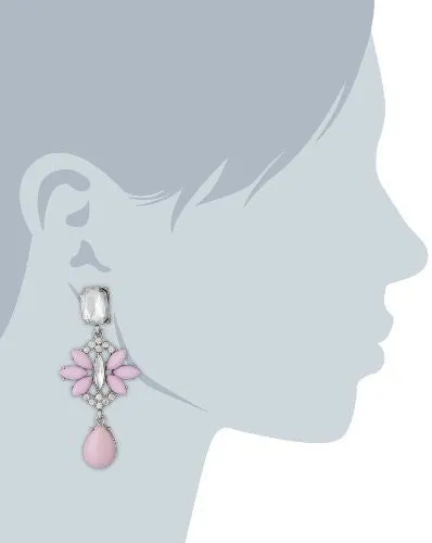 Aretes en Forma de Gota con Detalles de Cristal