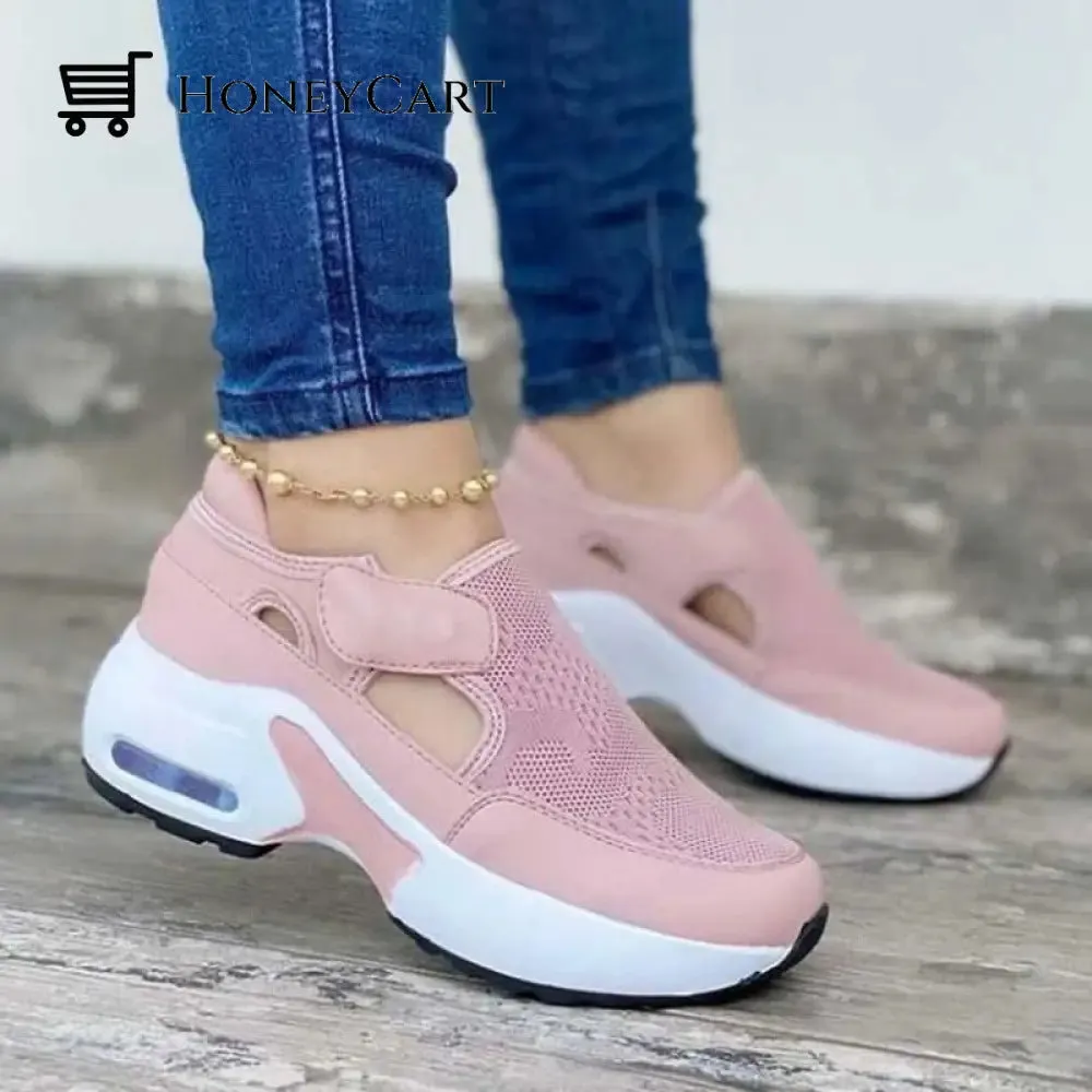 Autumn Women's Fashion Breathable Sneakers Comfortable Non-slip Sneakers Velcro Sneakers