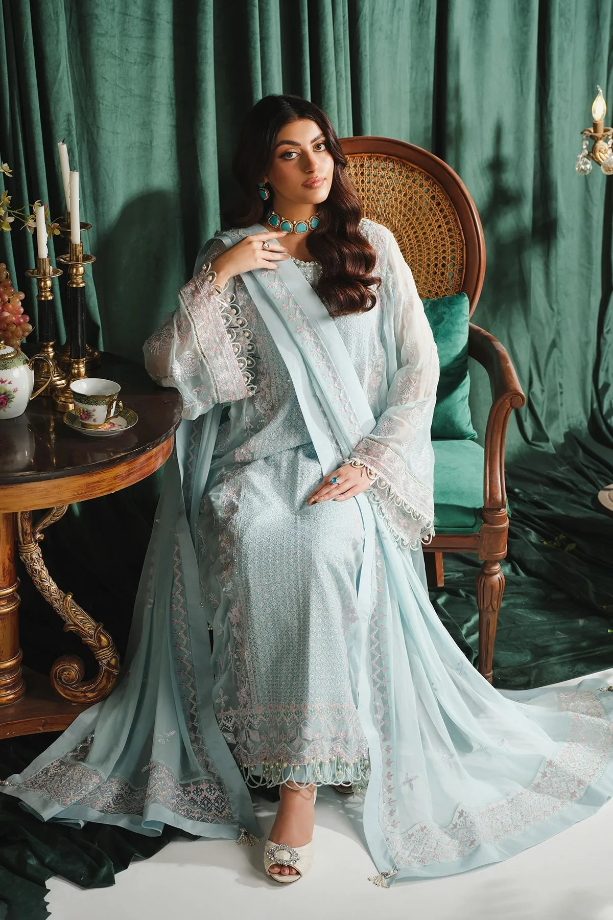 Ayla Paras By Pasha Unstitched 3 Piece Luxury Formals Collection'2024-PR108 : Skyline