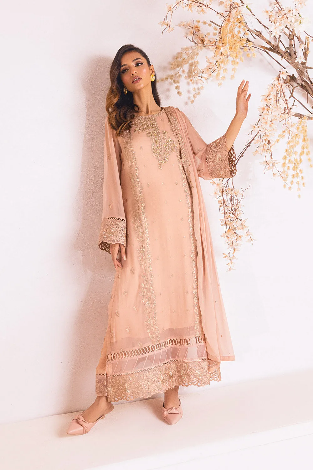 Azure Luxe Eid Embroidered Formal Collection – Majestic Glow