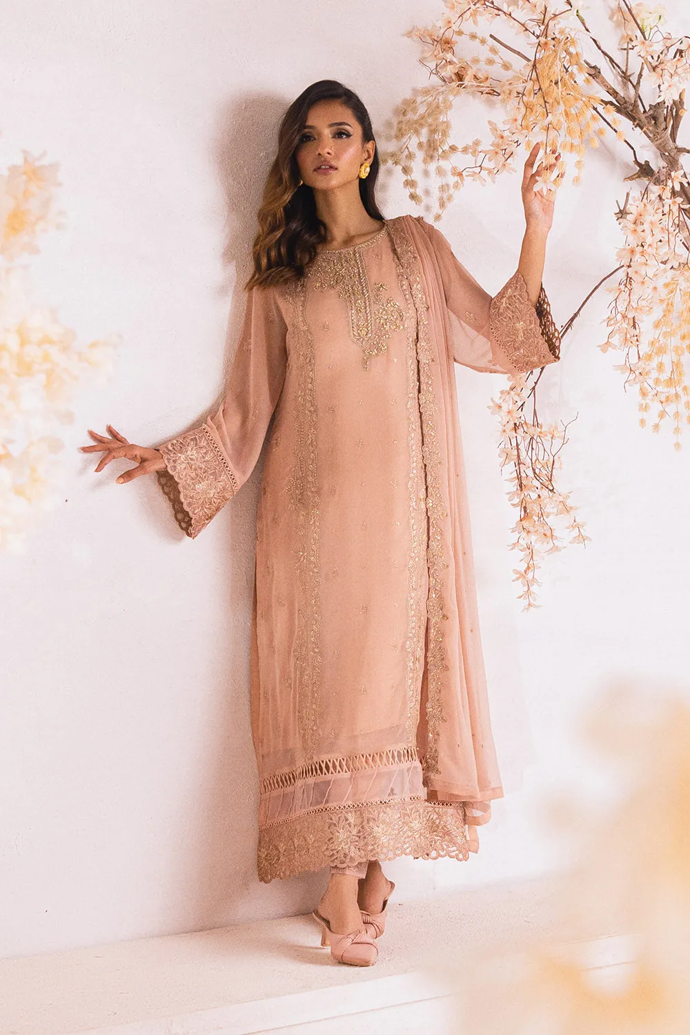 Azure Luxe Eid Embroidered Formal Collection – Majestic Glow