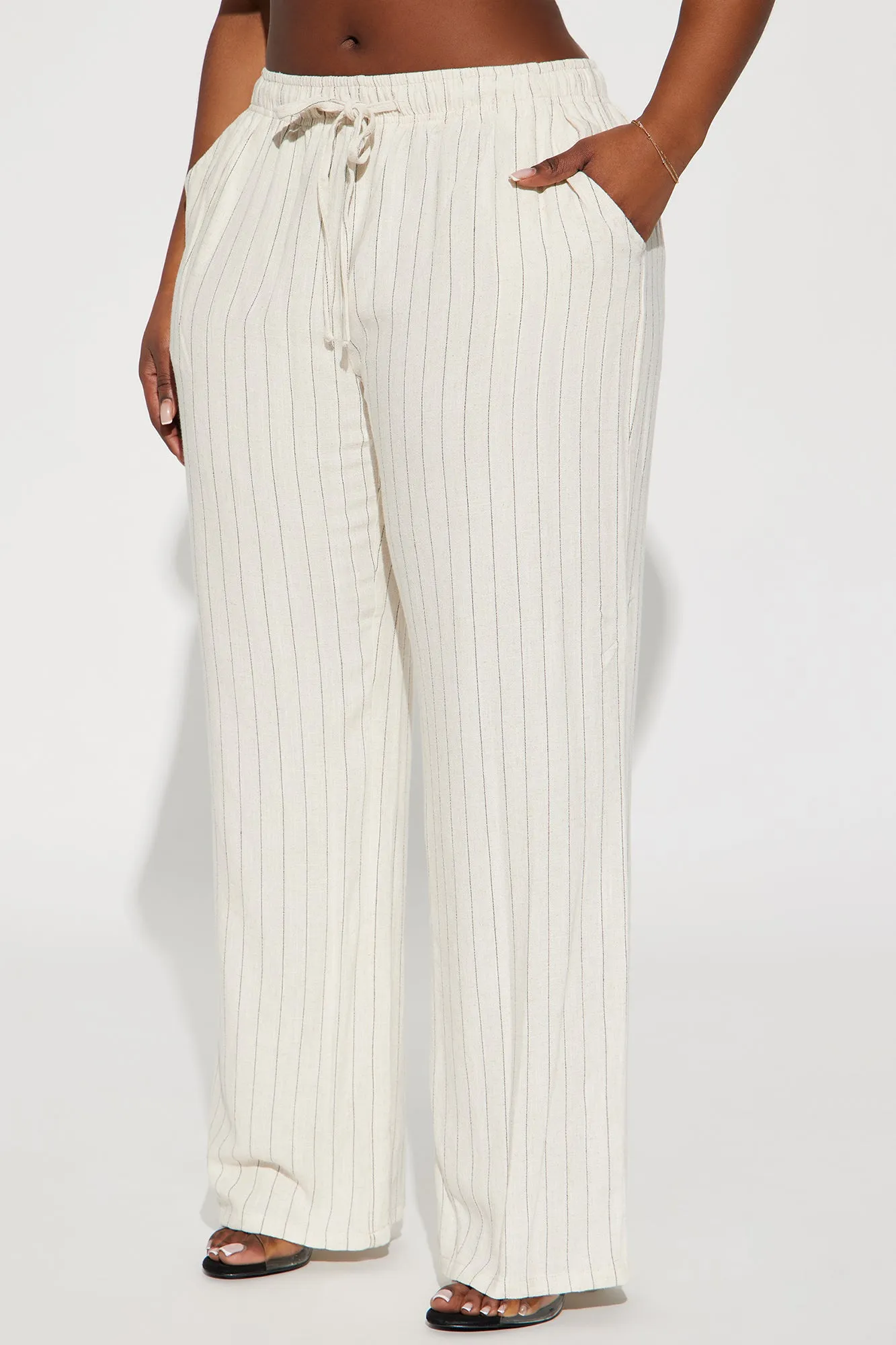 Baby I'm Yours Linen Wide Leg Pant - Oatmeal