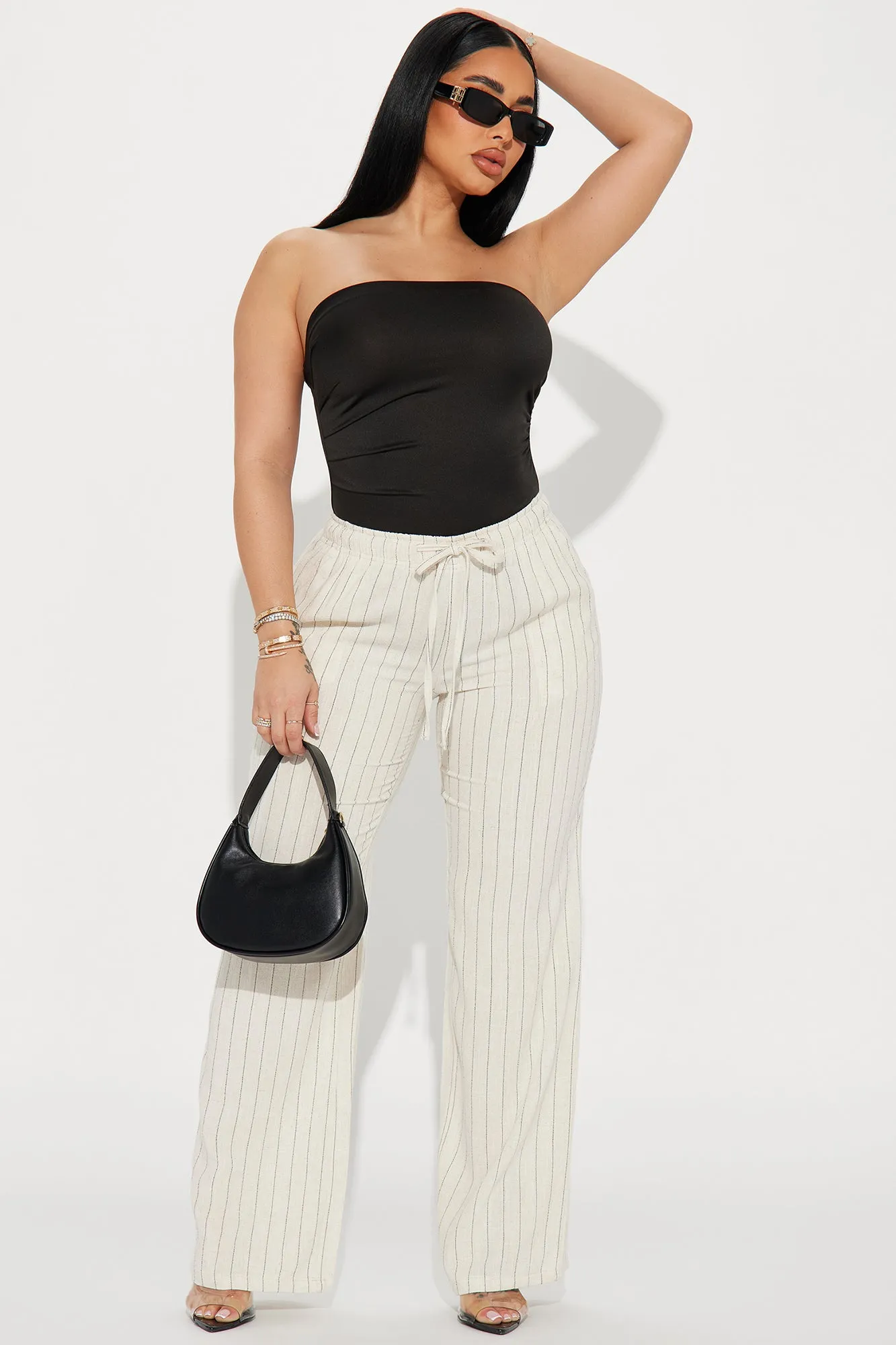 Baby I'm Yours Linen Wide Leg Pant - Oatmeal