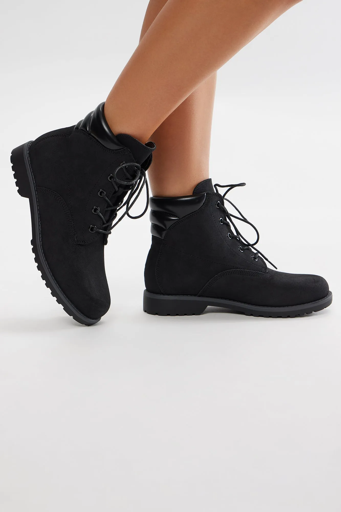 Bennett Lace Up Booties - Black