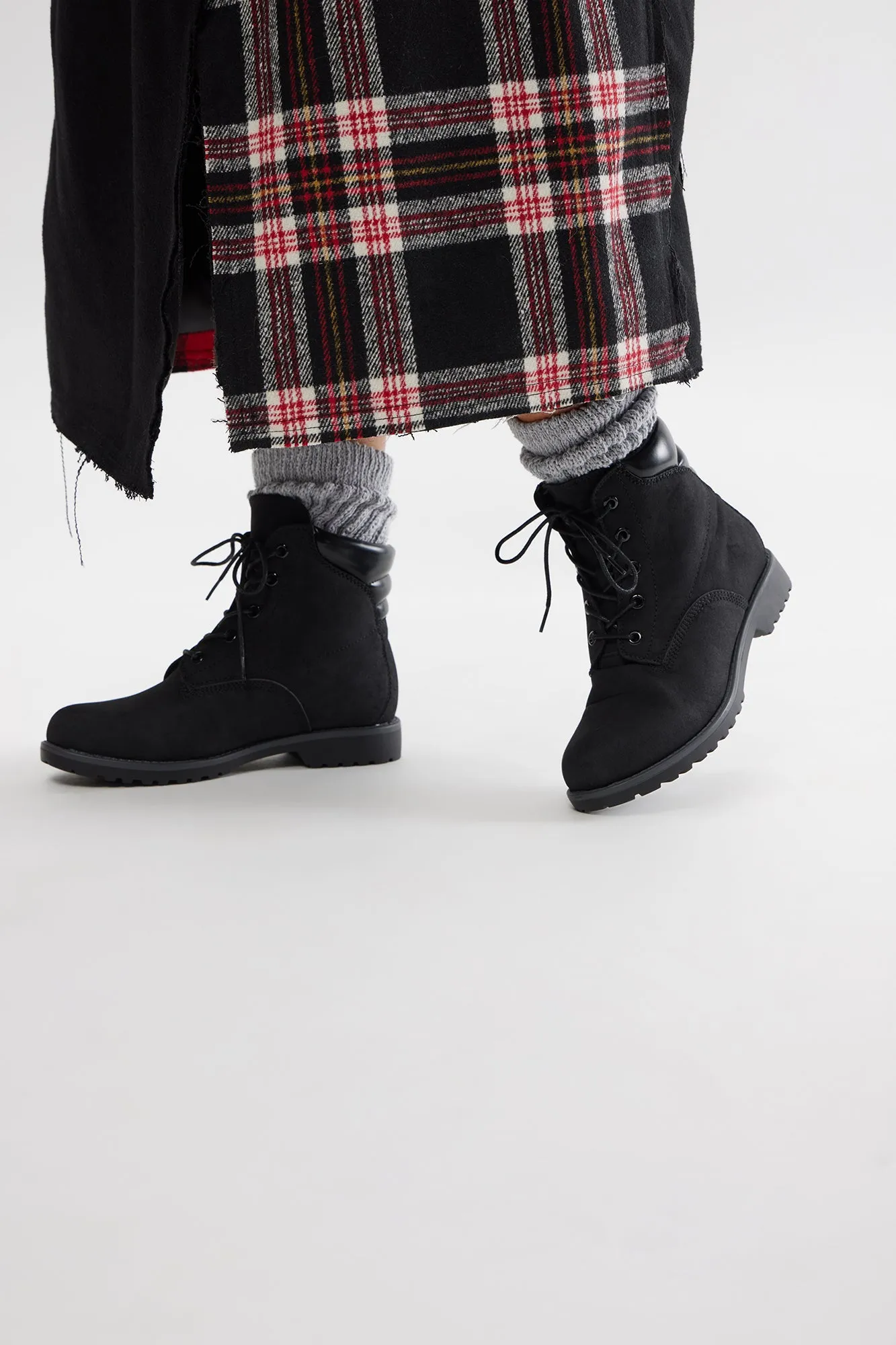 Bennett Lace Up Booties - Black