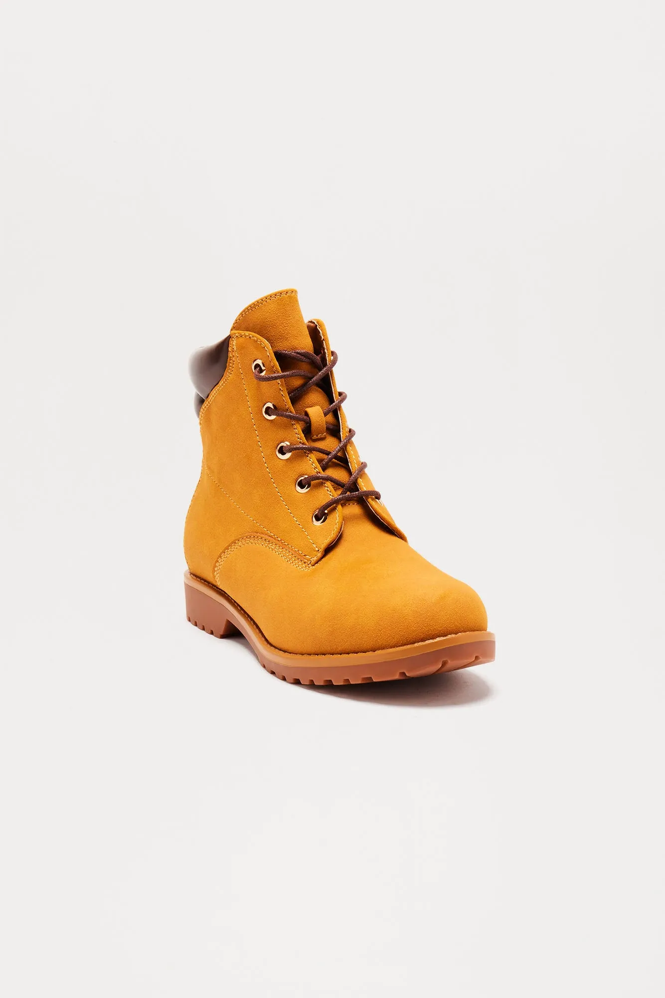 Bennett Lace Up Booties - Tan