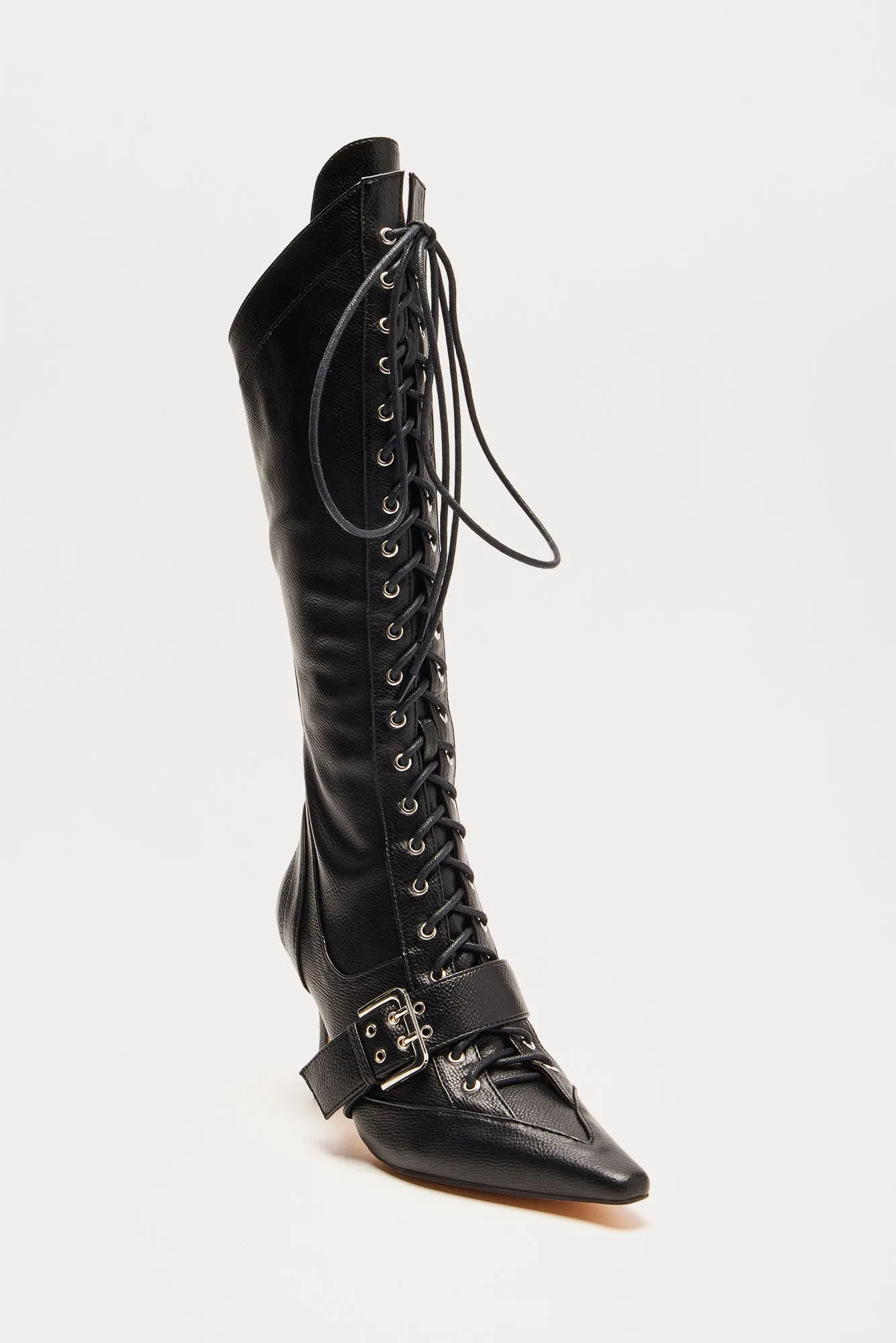 Blaine Lace Up Boots - Black