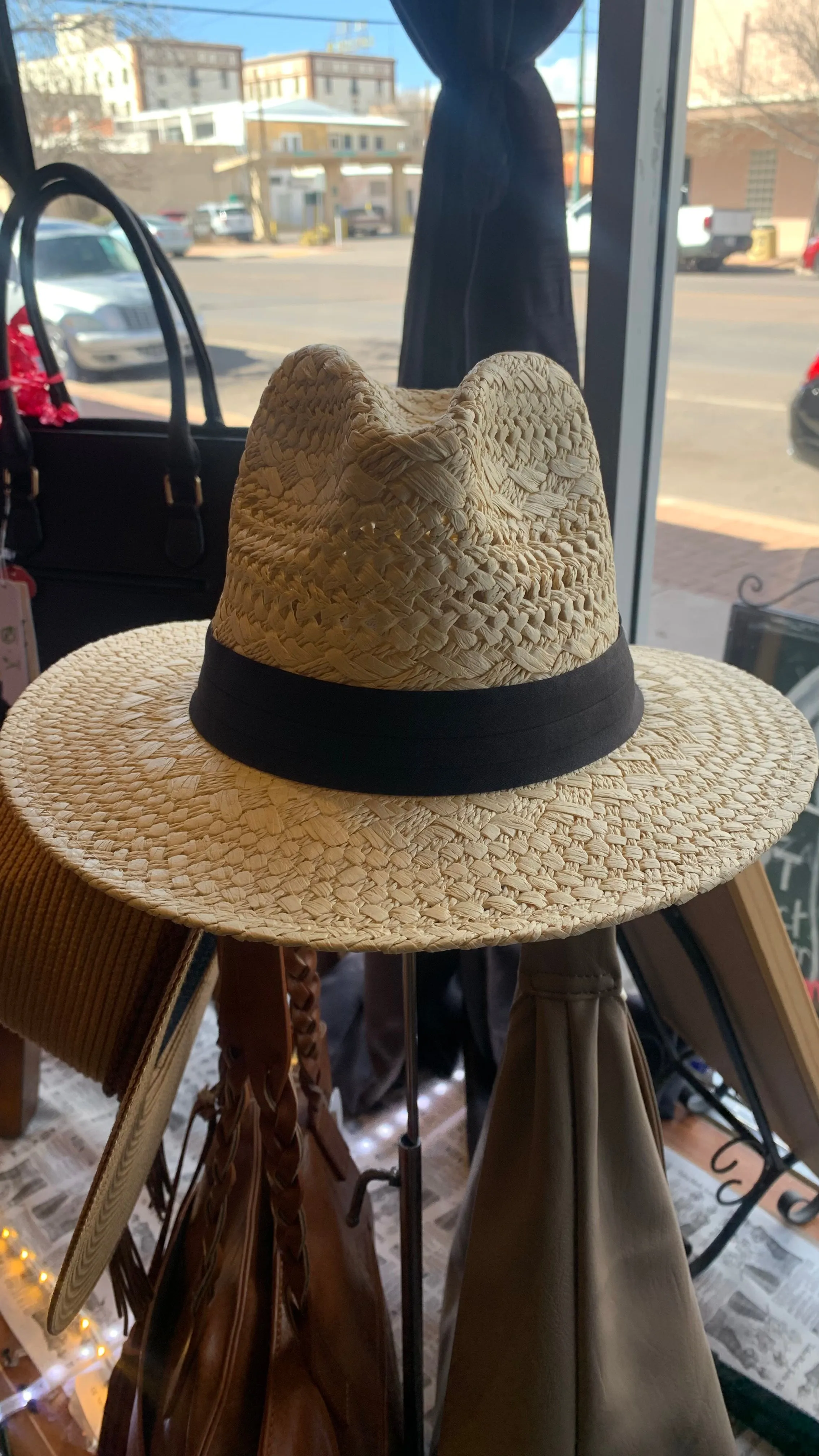 Bohemian Natural Tone Panama Straw Hat