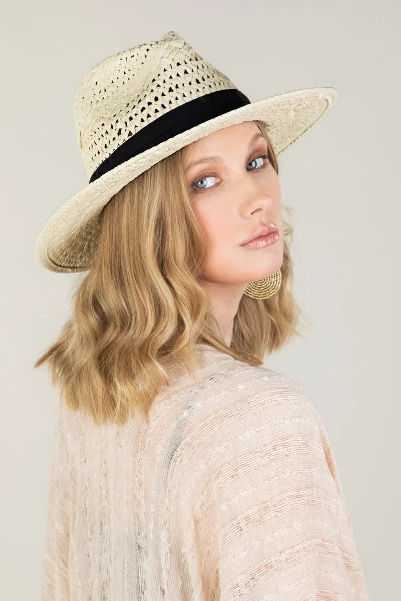 Bohemian Natural Tone Panama Straw Hat