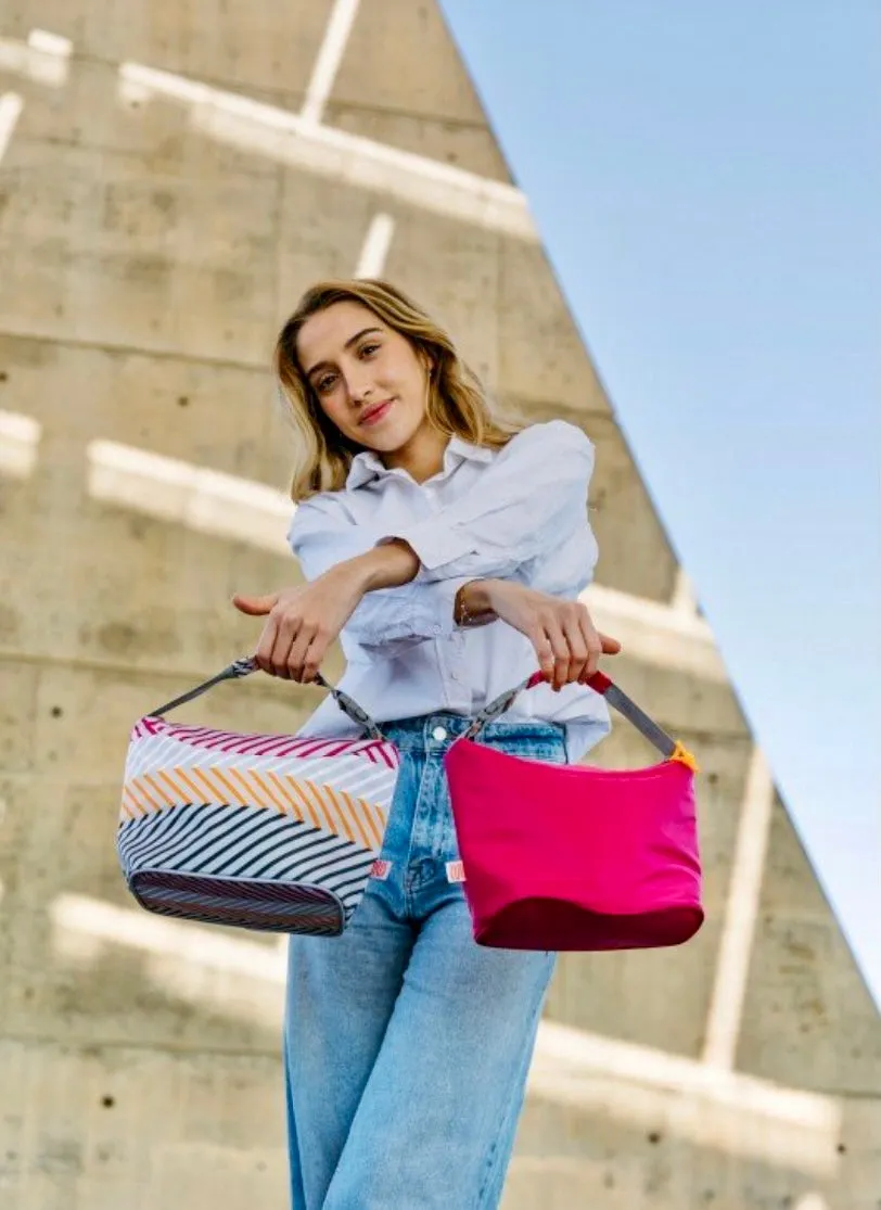 Bolsa portalimentos / Lunchbag Hang on the go,  en tonos fluor.