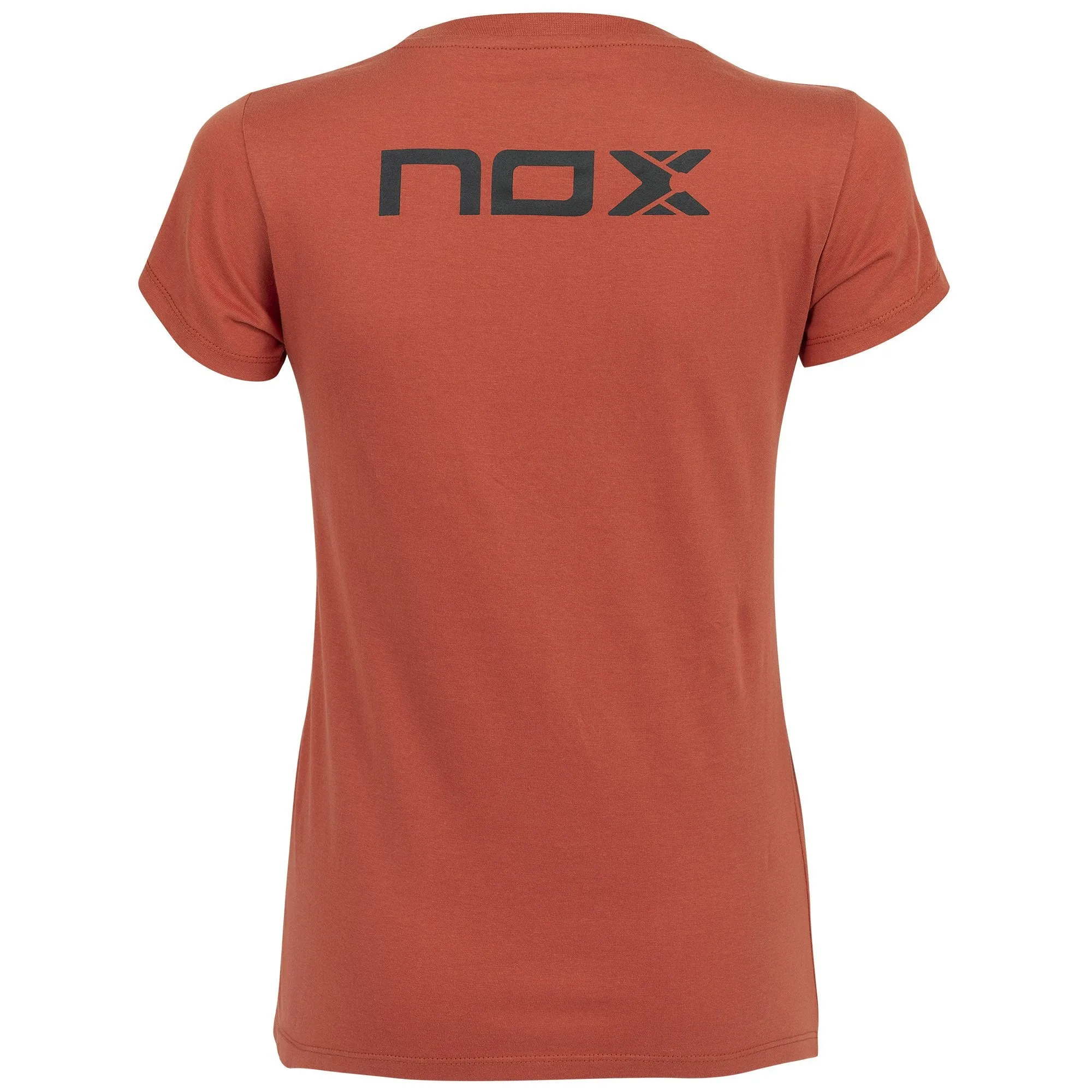 CAMISETA CASUAL NOX ROJO TEJA LETRAS NEGRAS