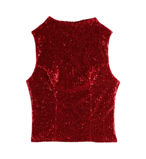 Carla Shimmer Red Tops