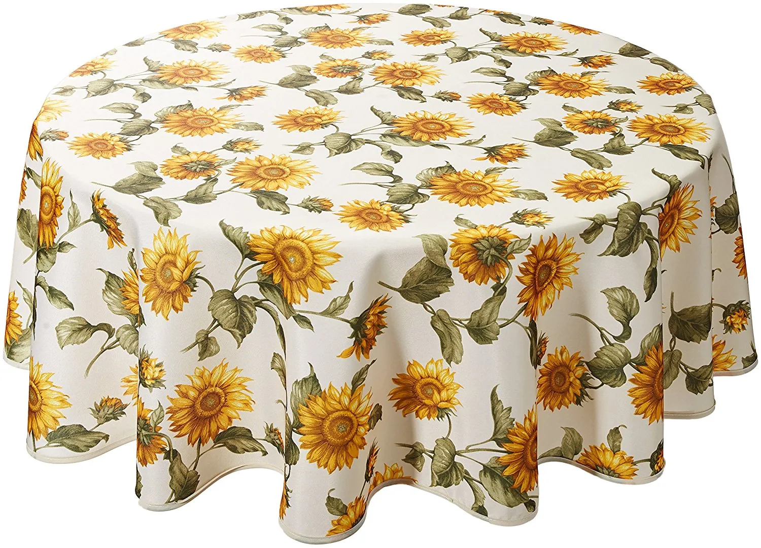 Classic Euro Sunflower Tablecloth With Large Sunflowers Design Tablecloths