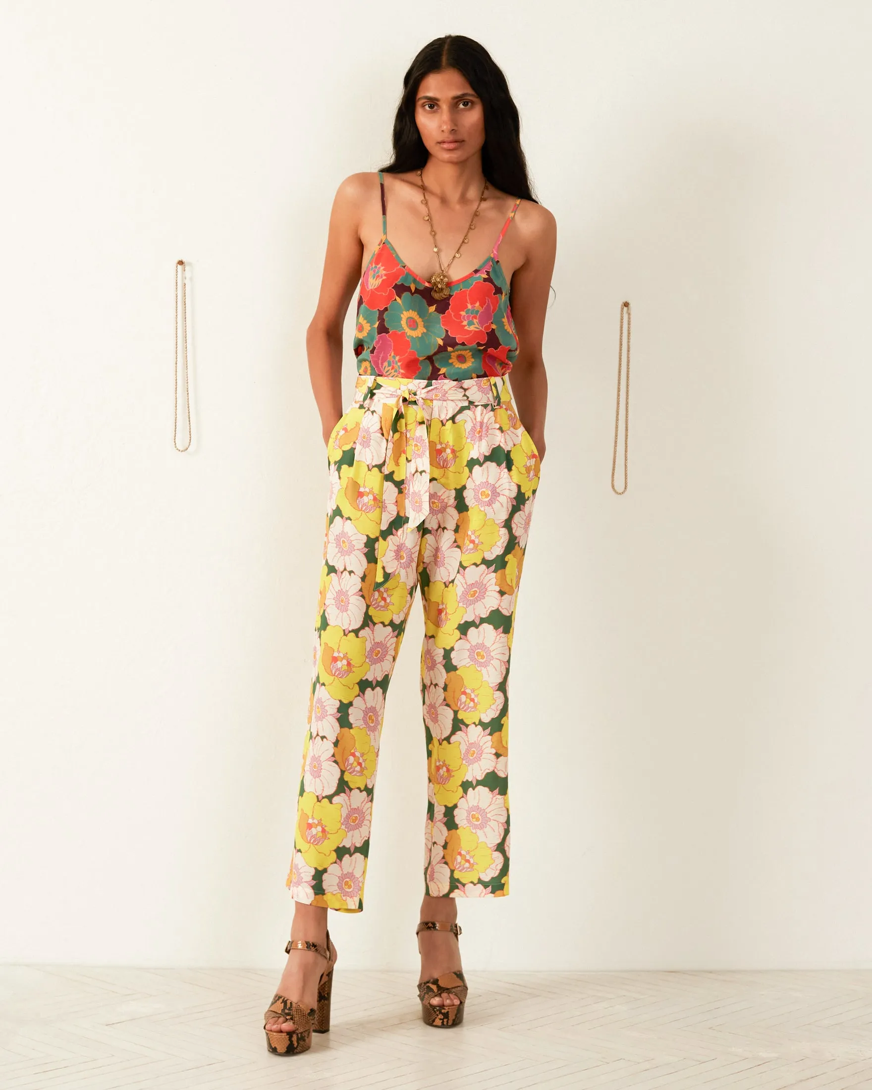 Colette Citrus Blossom Silk Pant