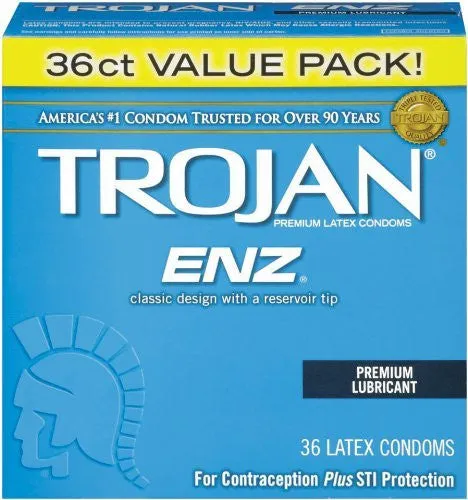 Condones Lubricados Trojan ENZ, Contiene 36