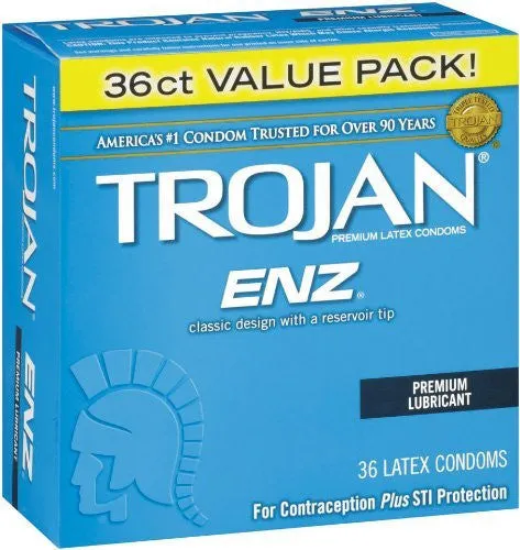 Condones Lubricados Trojan ENZ, Contiene 36