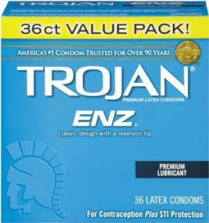 Condones Lubricados Trojan ENZ, Contiene 36