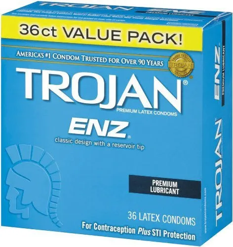 Condones Lubricados Trojan ENZ, Contiene 36