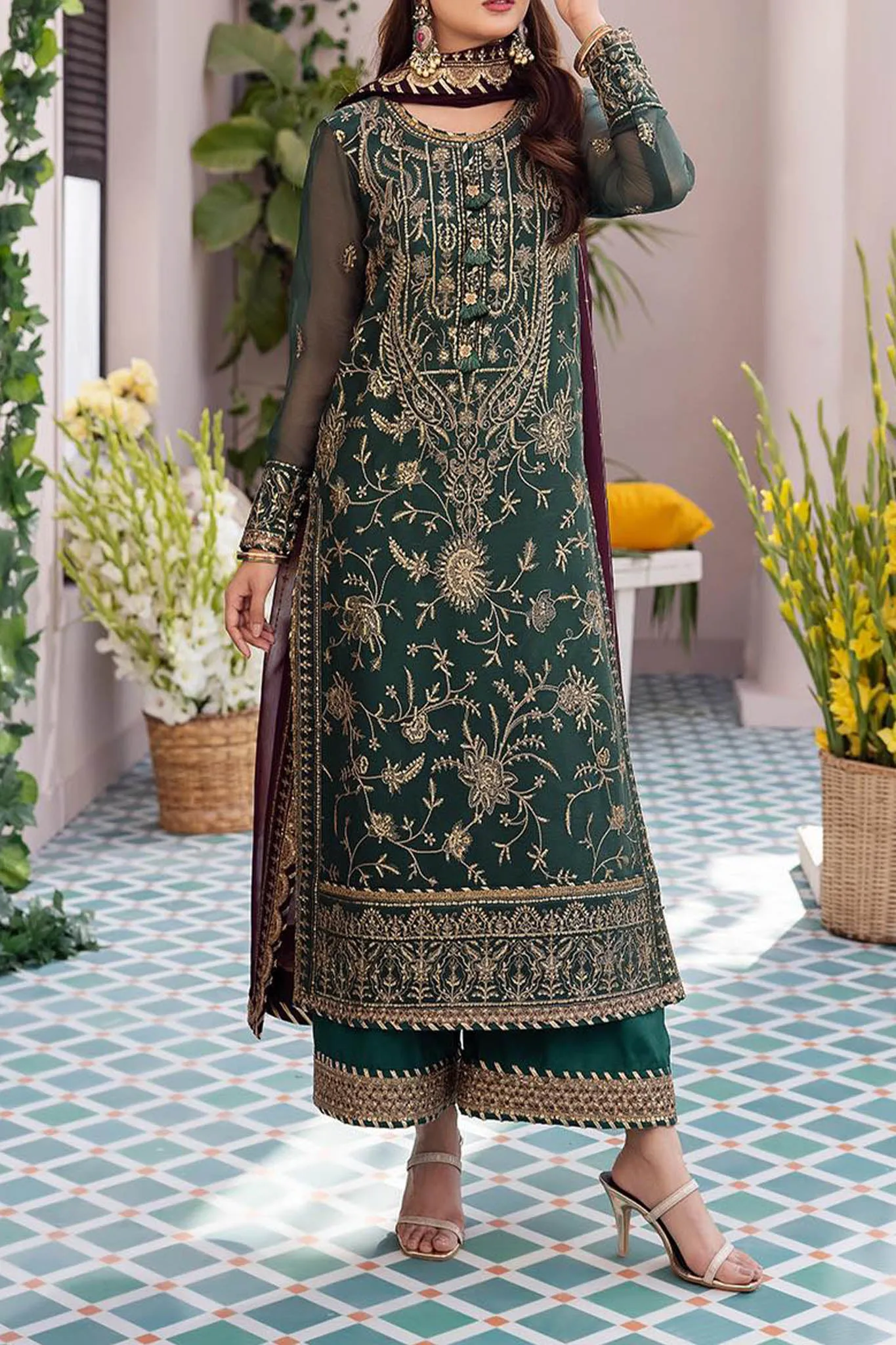 Dhanak Rang By Asim Jofa Unstitched 3 Piece Formals Collection'2024-AJCF-10