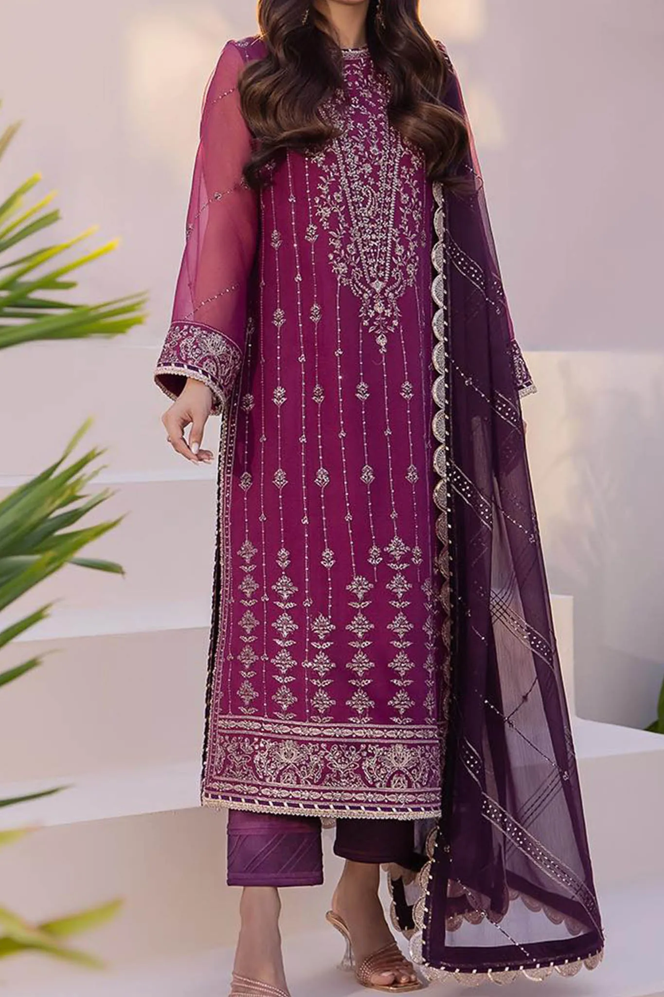 Dhanak Rang By Asim Jofa Unstitched 3 Piece Formals Collection'2024-AJCF-19