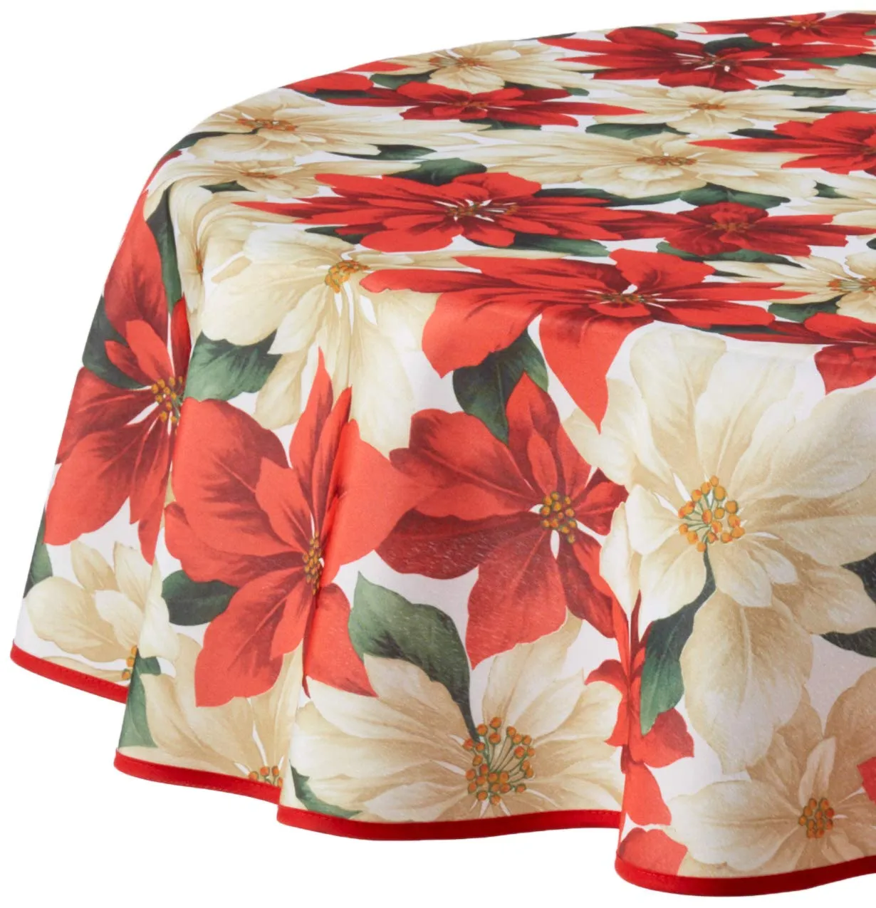 European Christmas PoinSettia Floral Tablecloths