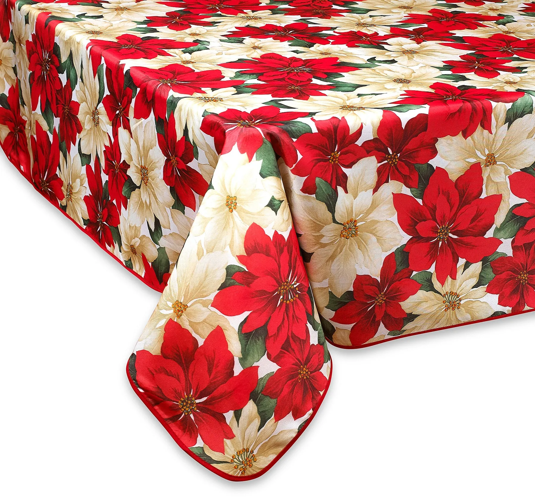 European Christmas PoinSettia Floral Tablecloths