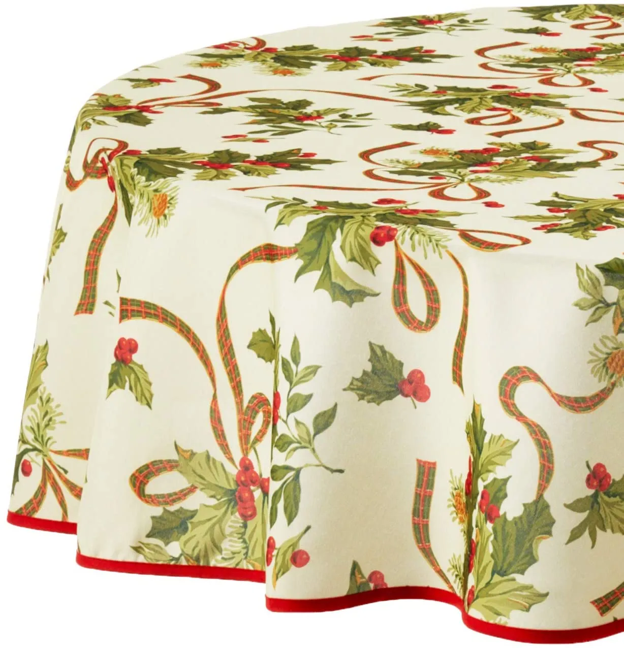 European Seasonal Christmas Ribbons  Tablecloths