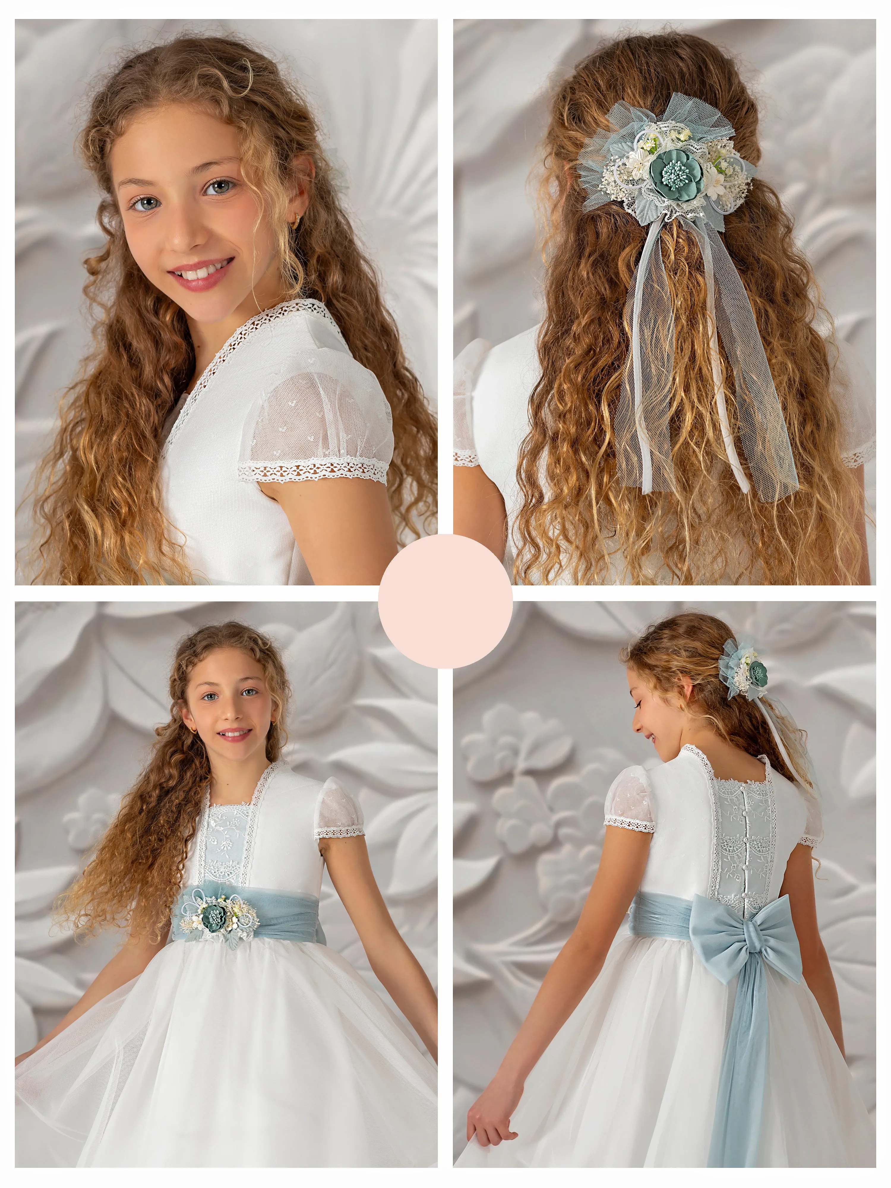 First Communion Dress Model 5208: Fantasy and Elegance in Light Ivory