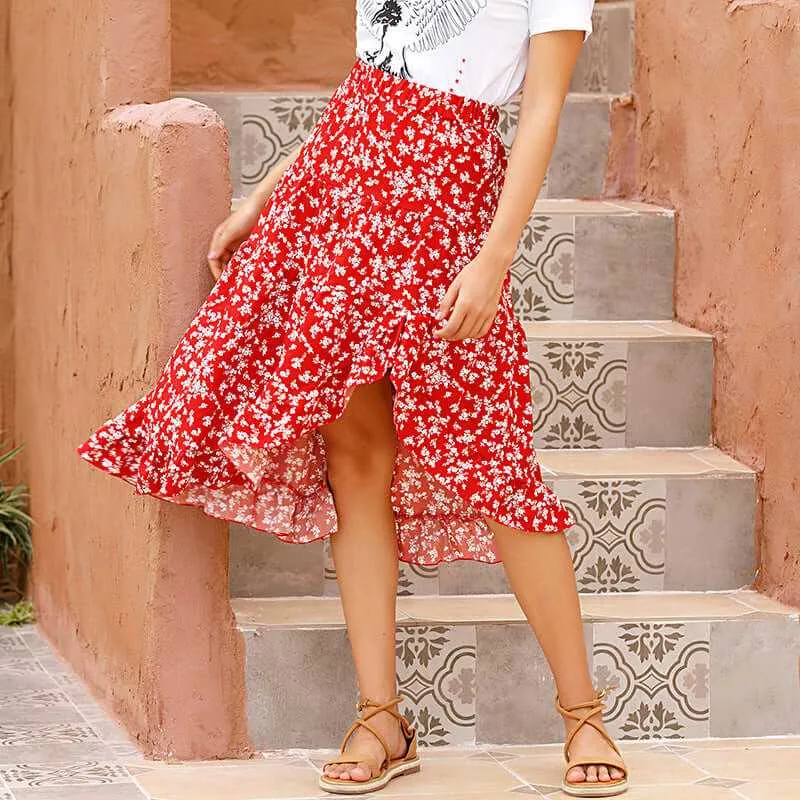 Glow Chic's Chiffon Floral Printed Skirt