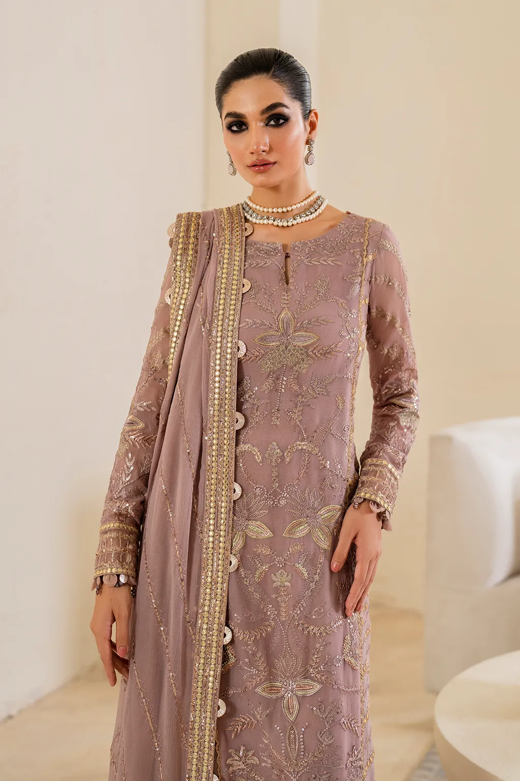 IZNiK Chinon Luxury Formals – CC-48 Embroidered Chiffon