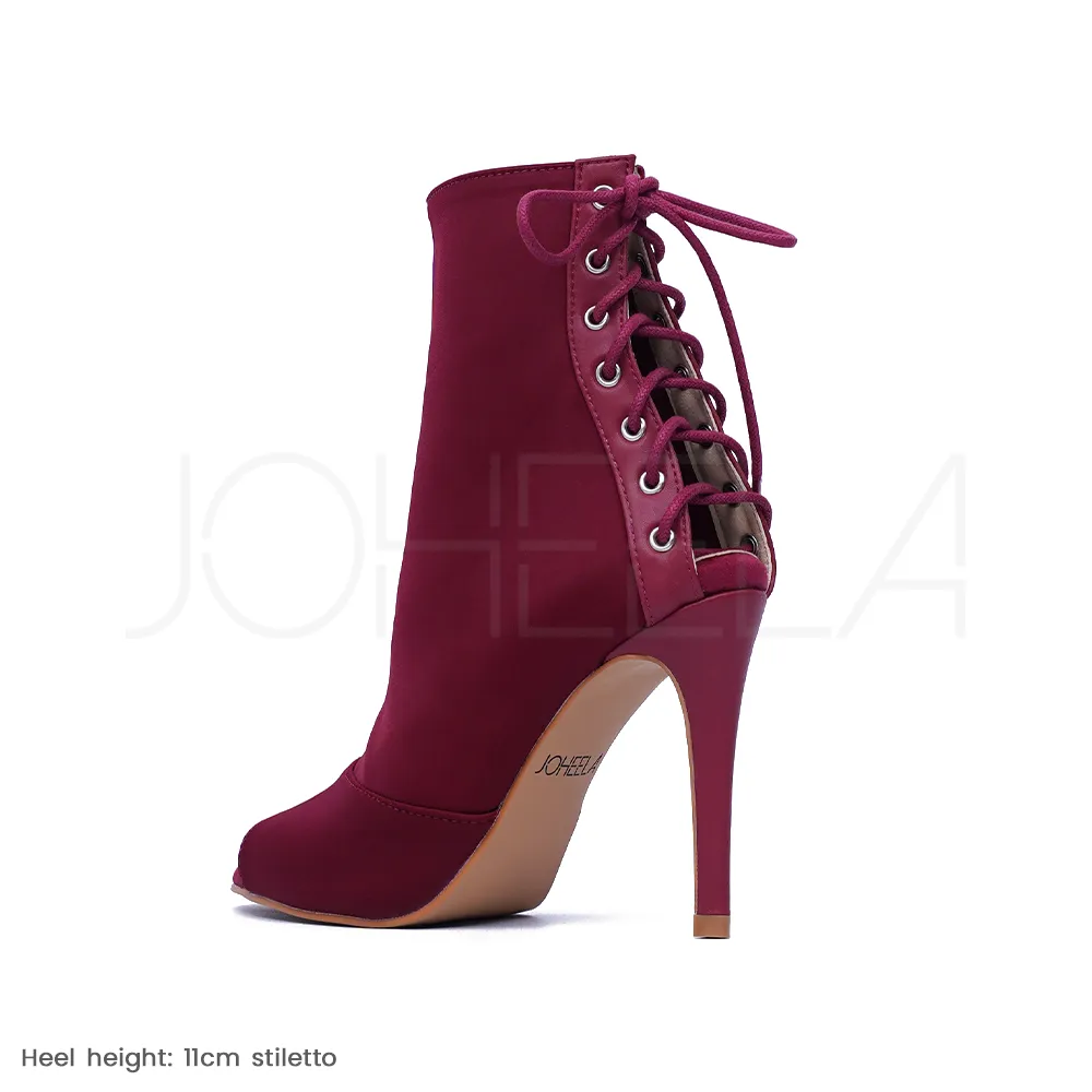 Louane bordeaux - Talons stilettos standard - Prête à expédier