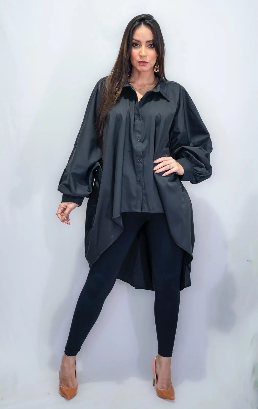 Oversized Low/High Style Blouse