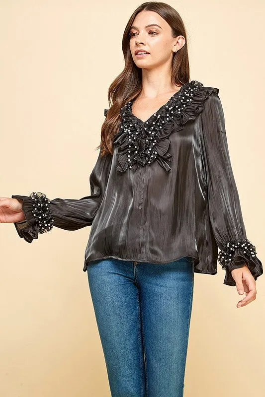 PEARLS COLLAR TUNIC