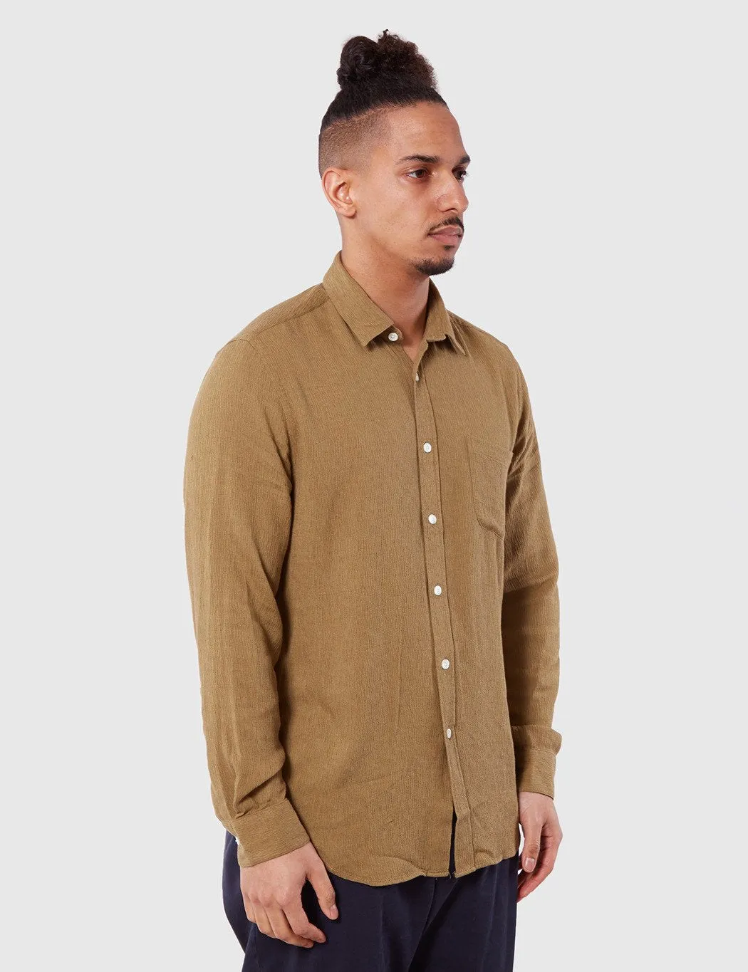 Portuguese Flannel Seda Shirt - Olive