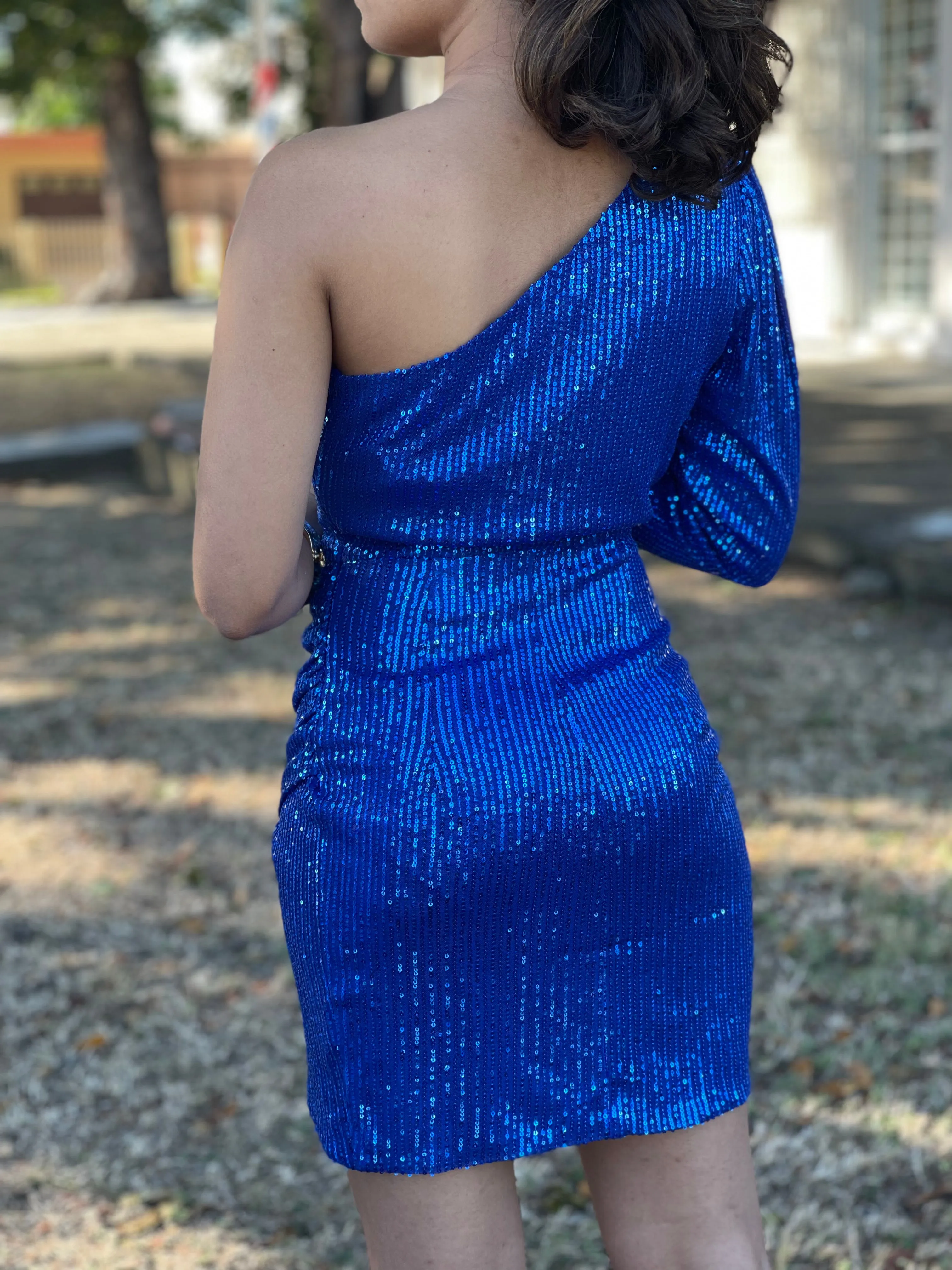 Royal Blue Sequins Dress