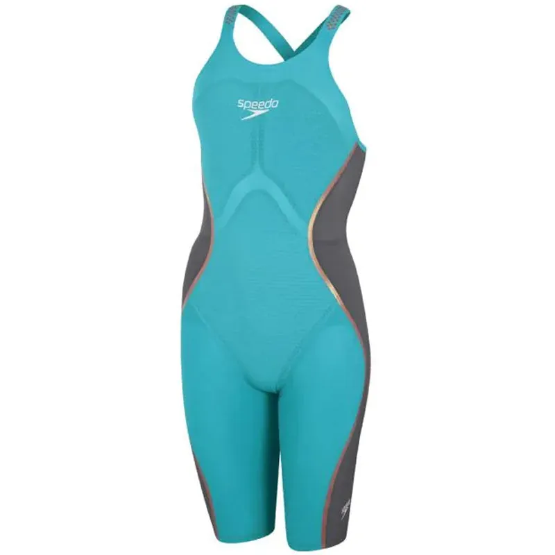 Speedo - Women's Fastskin LZR Pure Intent Aquabeam Closedback Kneeskin - Green/Grey