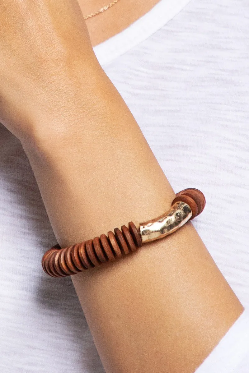 Western Bohemian Design Wood Bracelet